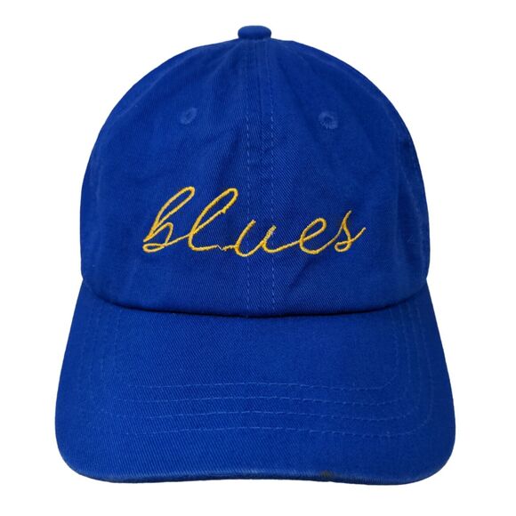 David & Young Women's Slideback Hat Blue OSFM Embroidered Blues Logo Cotton - Picture 1 of 8
